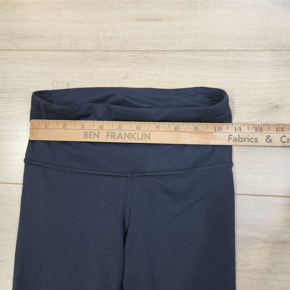 Lululemon Speed Wunder Leggings Womens 2 Black Spotted Ankle Yoga Running